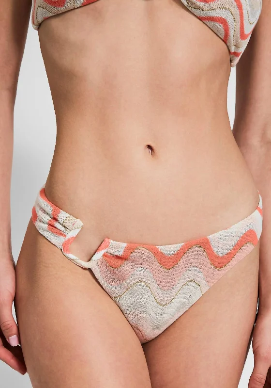 Timeless Women's Clothes Alyssa Bikini Bottom In Coral Wave