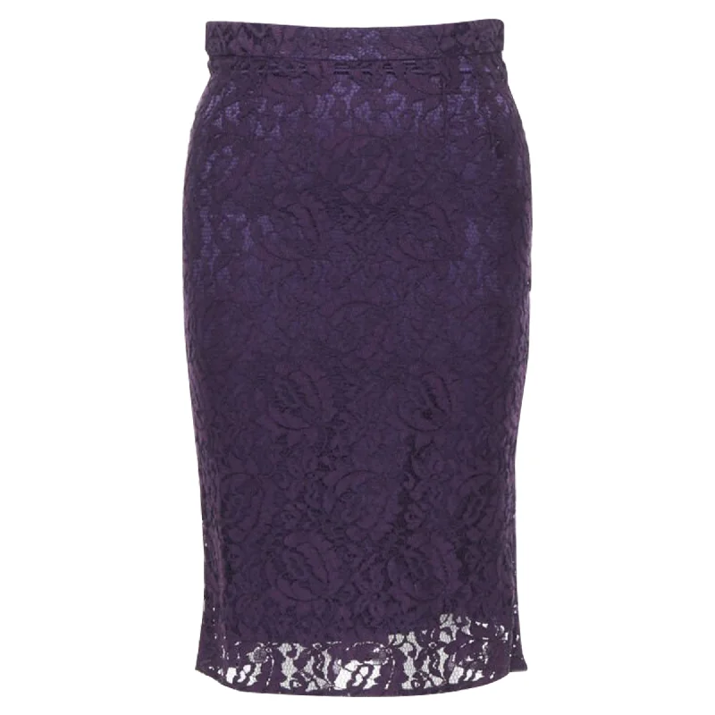 Timeless Women's Clothing Dolce & Gabbana floral lace overlay fitted pencil skirt