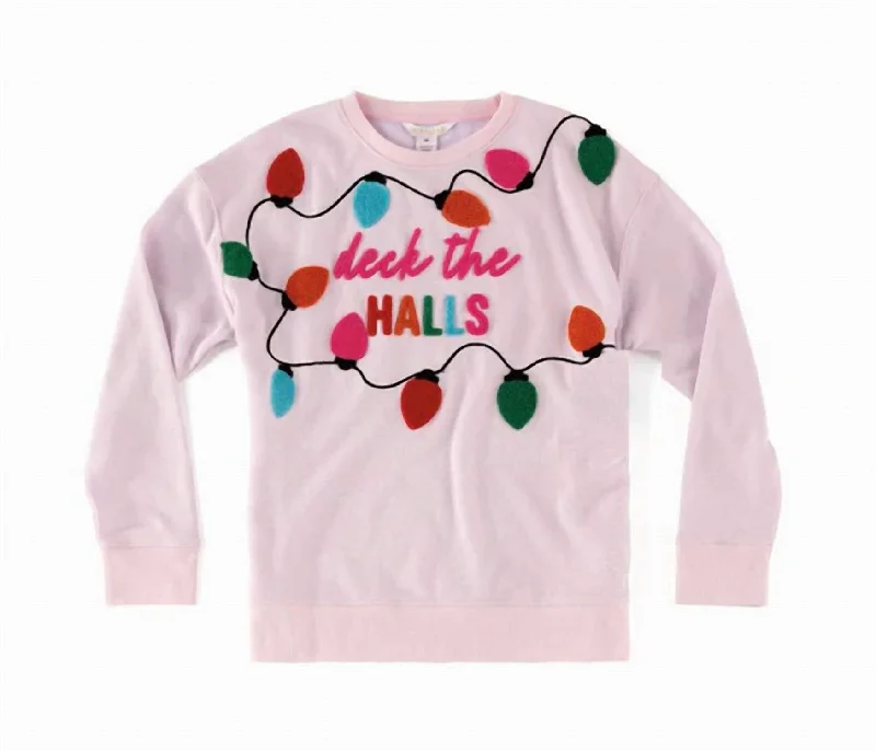 Casual Style for Busy Women Deck The Halls Sweatshirt In Blush