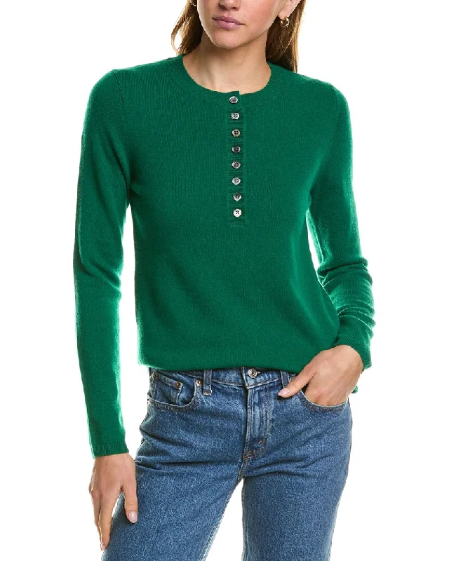 Women's Outerwear Garments InCashmere Henley Cashmere Sweater