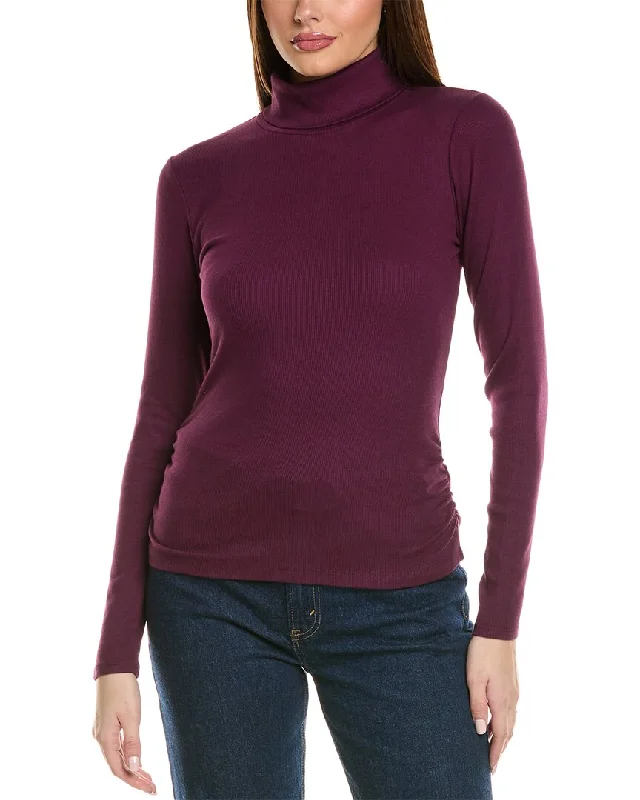 Women's Professional Garments Michael Stars Beck Ruched Turtleneck T-Shirt