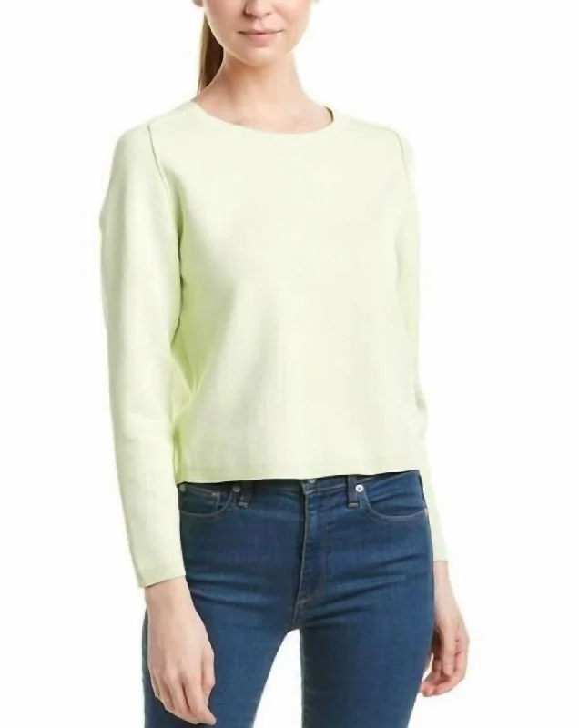 Women's Comfortable Lounge Outfit Alex Stretch Knit Sweater In Green