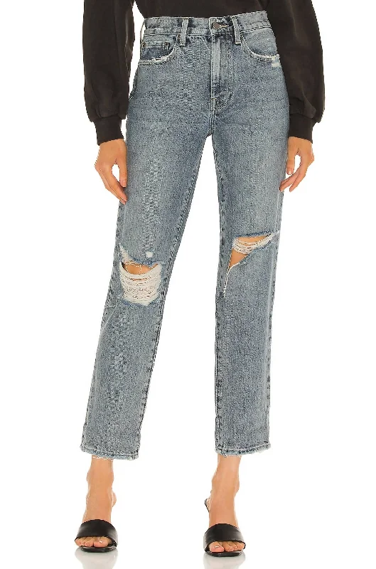 Women's Comfortable Lounge Attire Presley High Rise Relaxed Roller Jeans In York