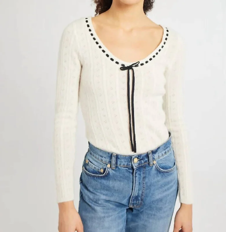 Charming Women's Garments Margaret Pullover Top In Ivory