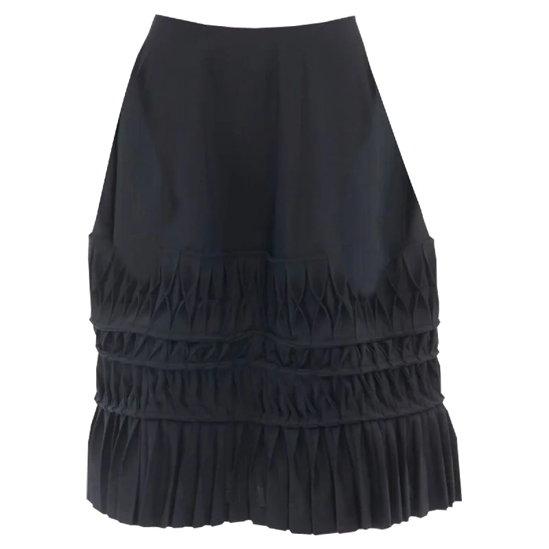 Elegant Clothing For Women Junya Watanabe wool blend pleated wrap tie skirt