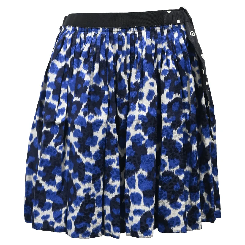 Women's Relaxed Outfit Louis Vuitton Printed Mini Skirt in Blue Silk