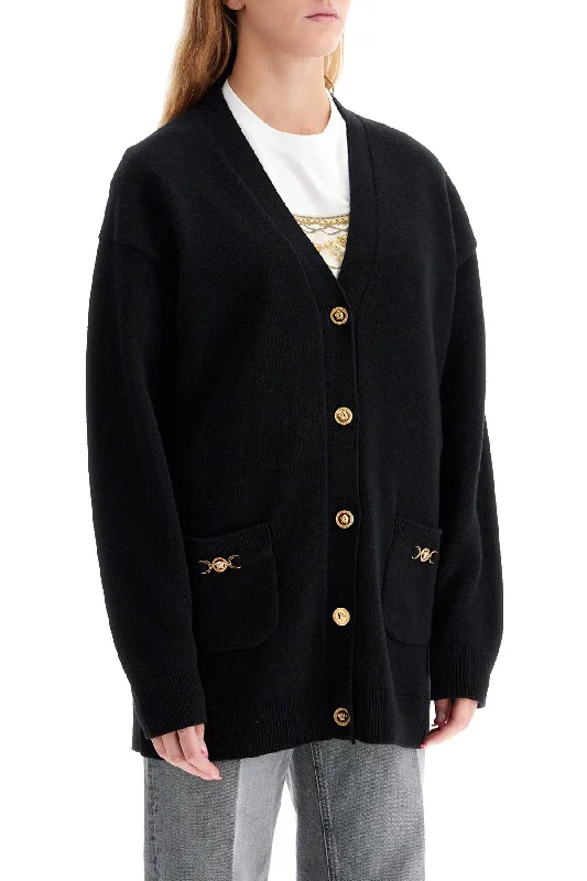 Versatile Women's Clothing for All Occasions Versace Boxy Wool And Cashmere Cardigan