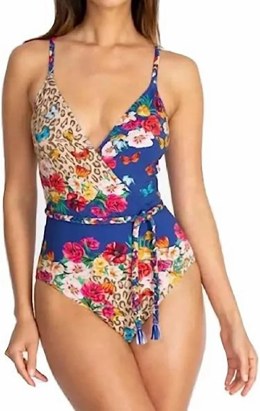 Best Online Clothing Boutiques Fleur Braided Wrap One Piece Swimsuit In Multi