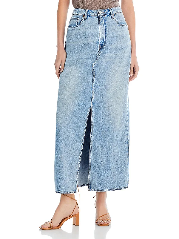 Women's Clothing Online Womens Long Denim Denim Skirt