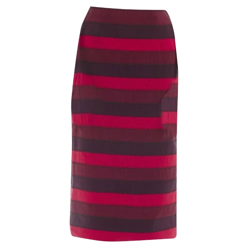 Affordable Fashion Clothing For Women Mary Katrantzou stripe ribbon midi skirt