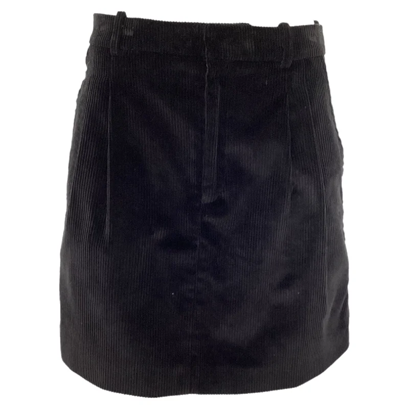 Women's Vacation Outfit Set Marni Mini A-Line Skirt in Black Corduroy