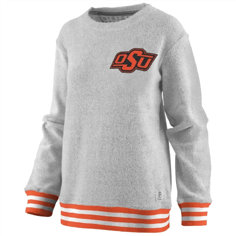 Timeless Women's Outfit Women's Oklahoma State University Santa Rosa Top In Grey