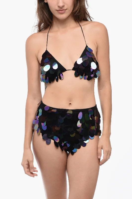 Women's Contemporary Apparel Oseree Sequined High-Waisted Bikini Set