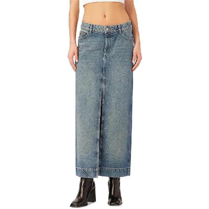 Discount Store Womens Maxi Jean Denim Skirt