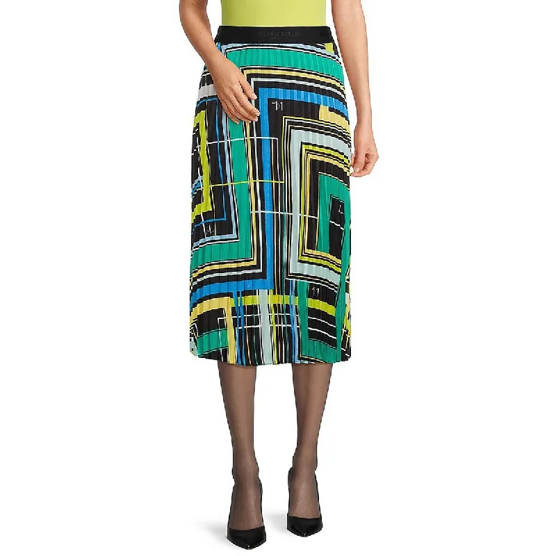 Women's Trendy Outfits Womens Geometric Polyester Midi Skirt