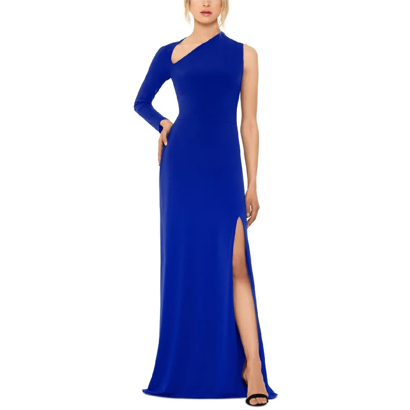 Workwear Fashion for Women Betsy & Adam Womens Asymmetrical Gown Dress, Blue, 10