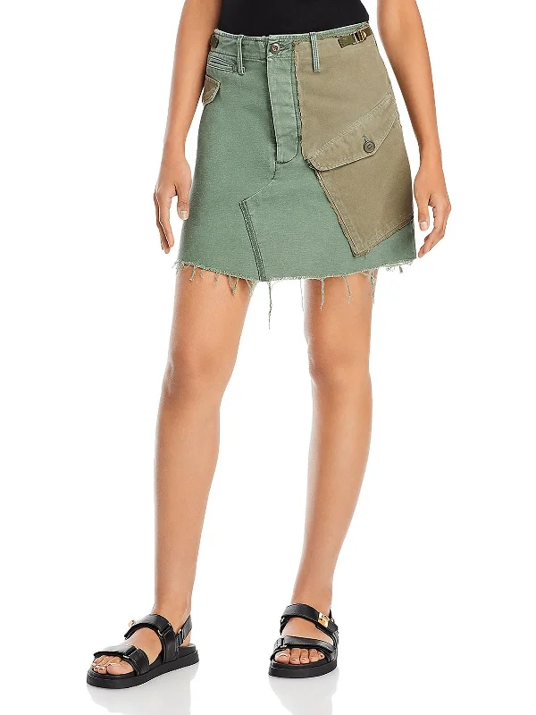 Clothes Woman GI Jane Womens Buckles Short Mini Skirt