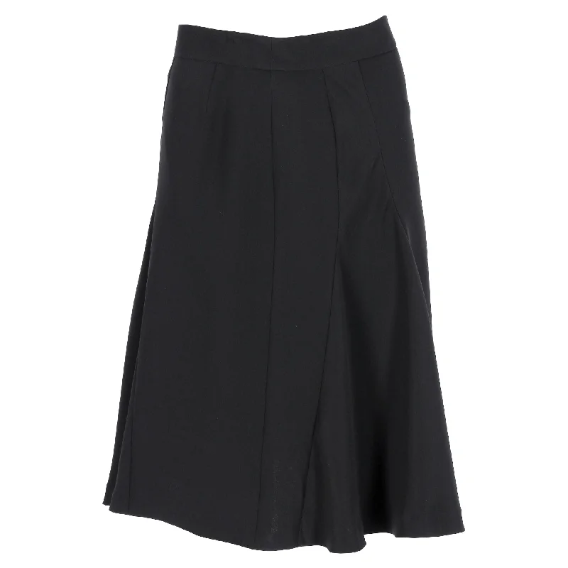 Modern Women's Outfit Givenchy Paneled Midi Skirt in Black Acetate