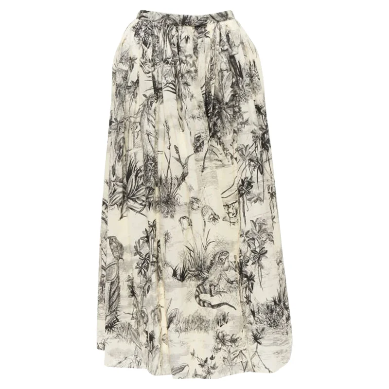 Women's Clothing For Special Occasions Christian Dior Fantaisie print cotton midi skirt